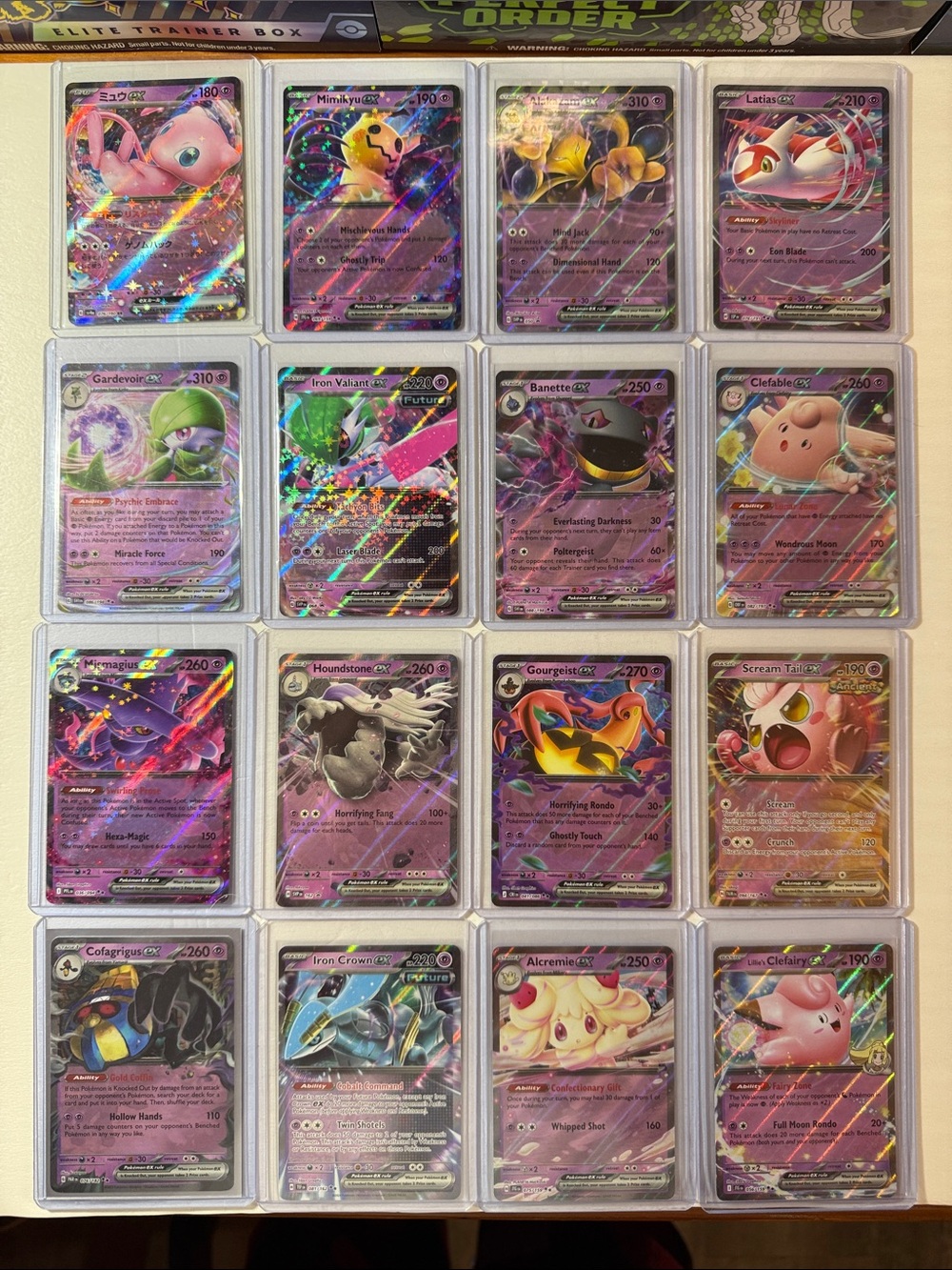 Pokemon Pink and Purple V/EX Holo Card Lot